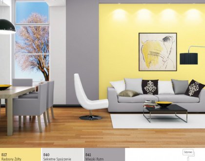 Lounge in yellow – interior design