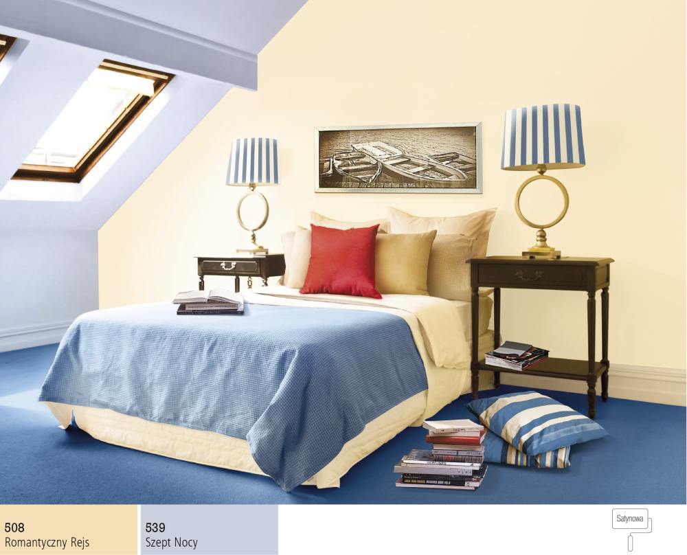 Sypialnia w kolorze niebieskim