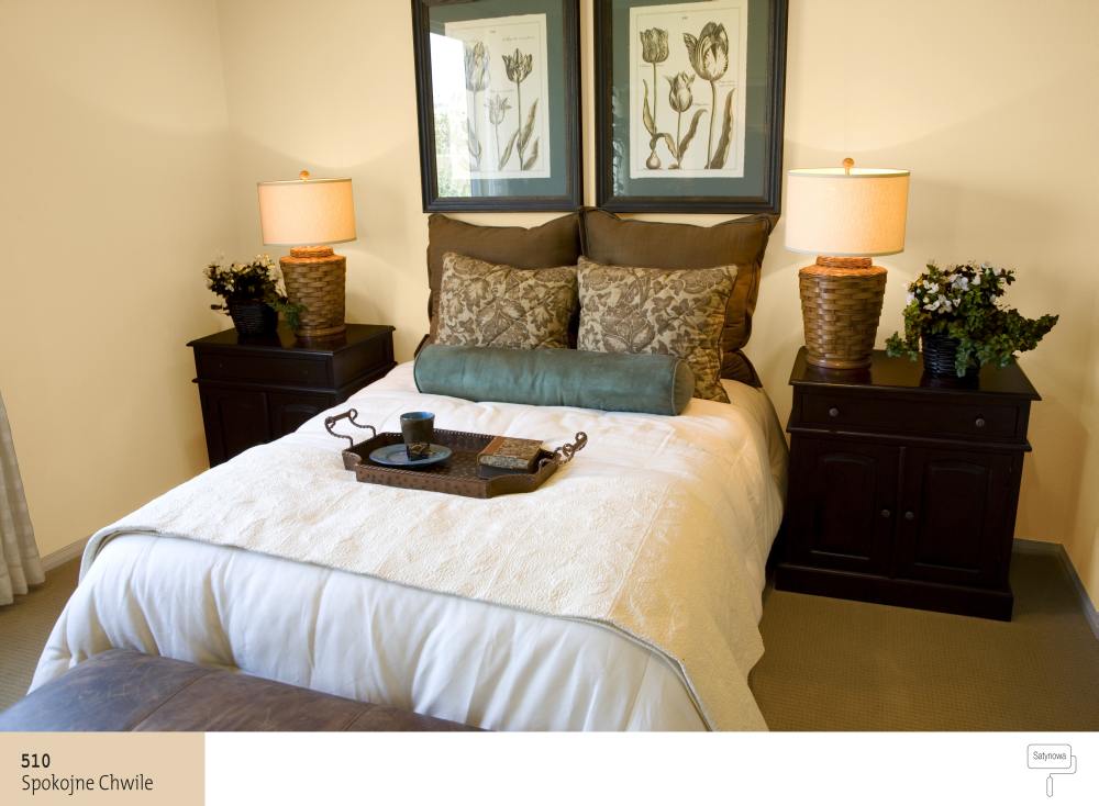 Barwy neutralne (szarości, biele, beże, brązy) w sypialni